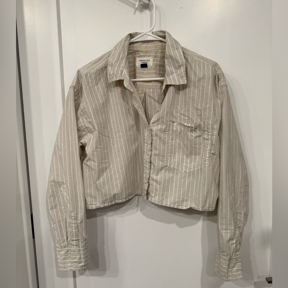Cropped lightweight button down - image 1